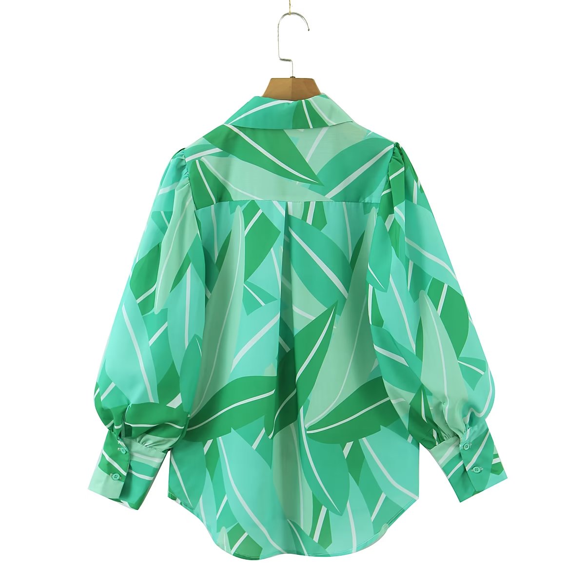 Chemise à col boutonné simple pour femme, automne-hiver, à imprimé floral