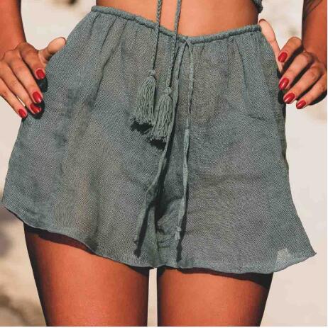 Short de sport léger et respirant, décontracté, ample, pour la plage, avec cordon de serrage, pour la maison