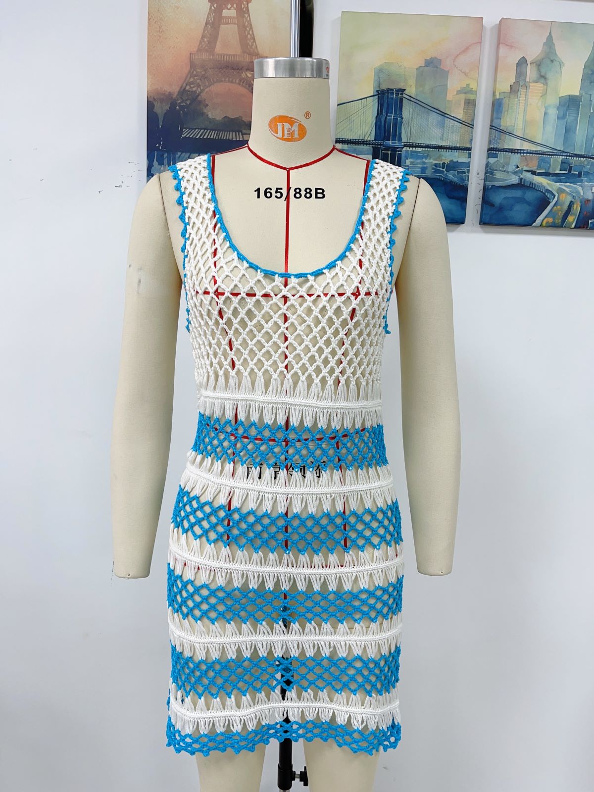 Spring Summer Knitted Long Pullover Loose Color Women Knitwear