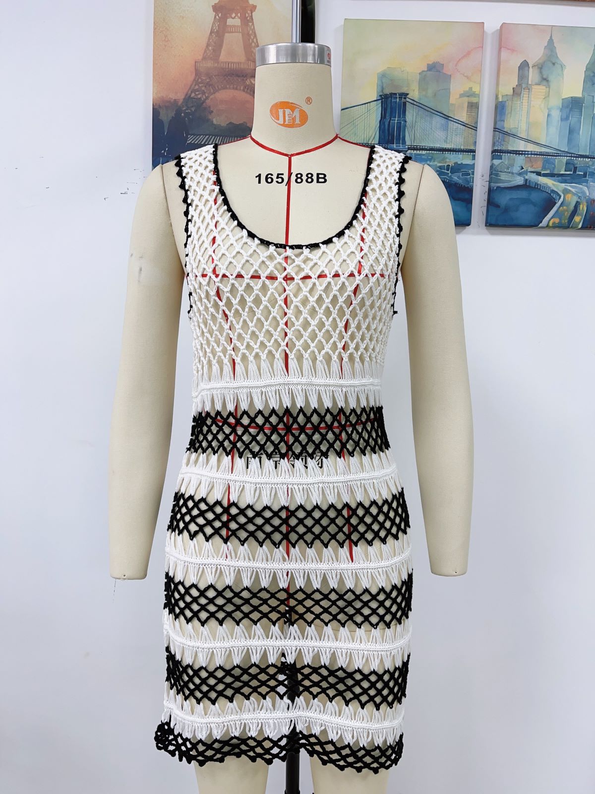 Spring Summer Knitted Long Pullover Loose Color Women Knitwear