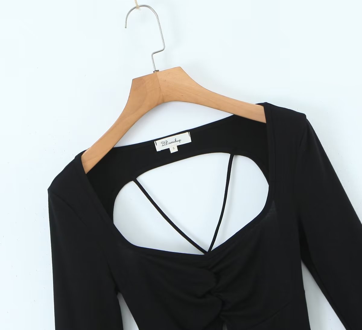 Spring Sexy Sexy Slim Fit Slimming Hollow Out Cutout Backless Tied Long Sleeves Knitted Jumpsuit Crisscross