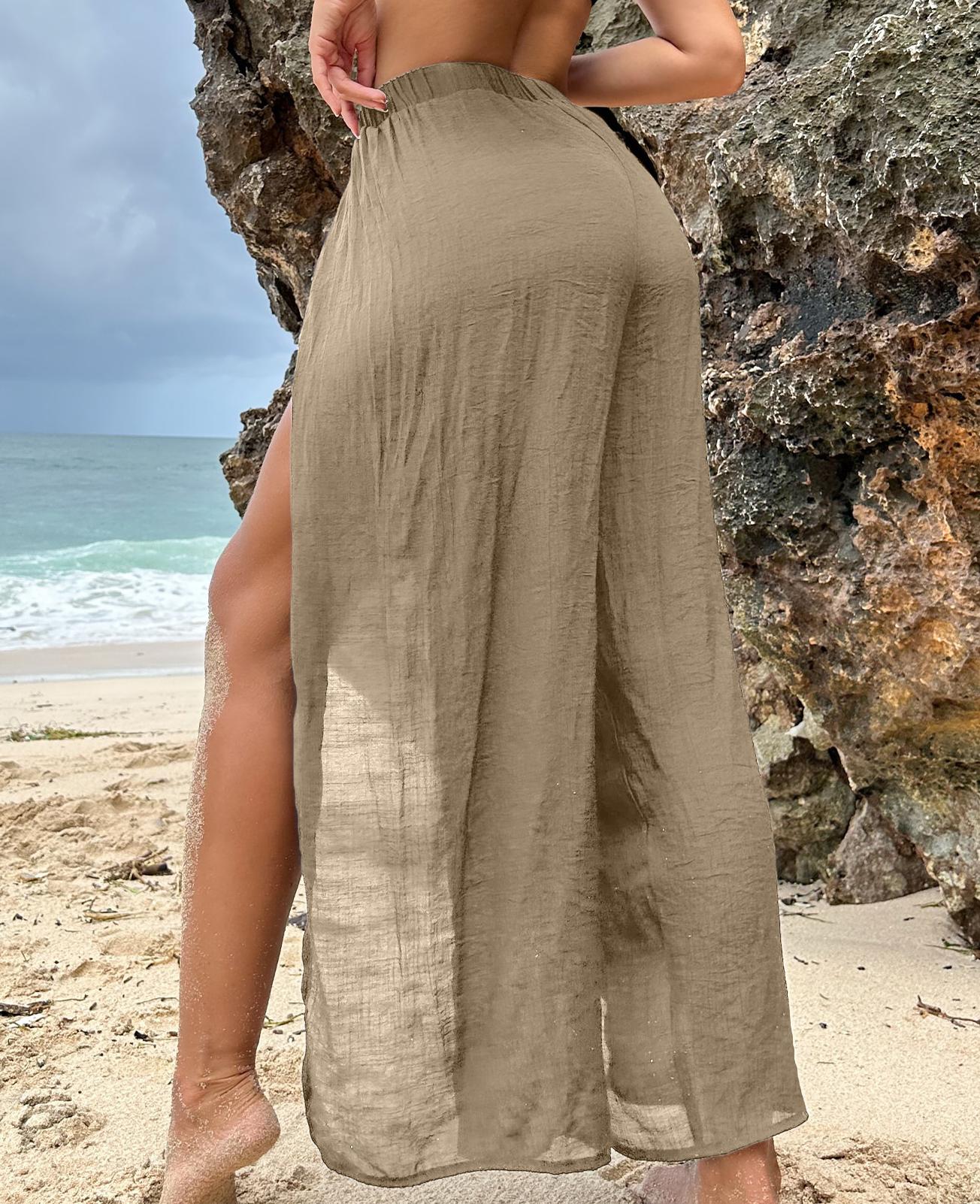Jupe de plage en mousseline de soie décontractée, résistante au soleil, sexy, pantalon de plage coréen pour vacances