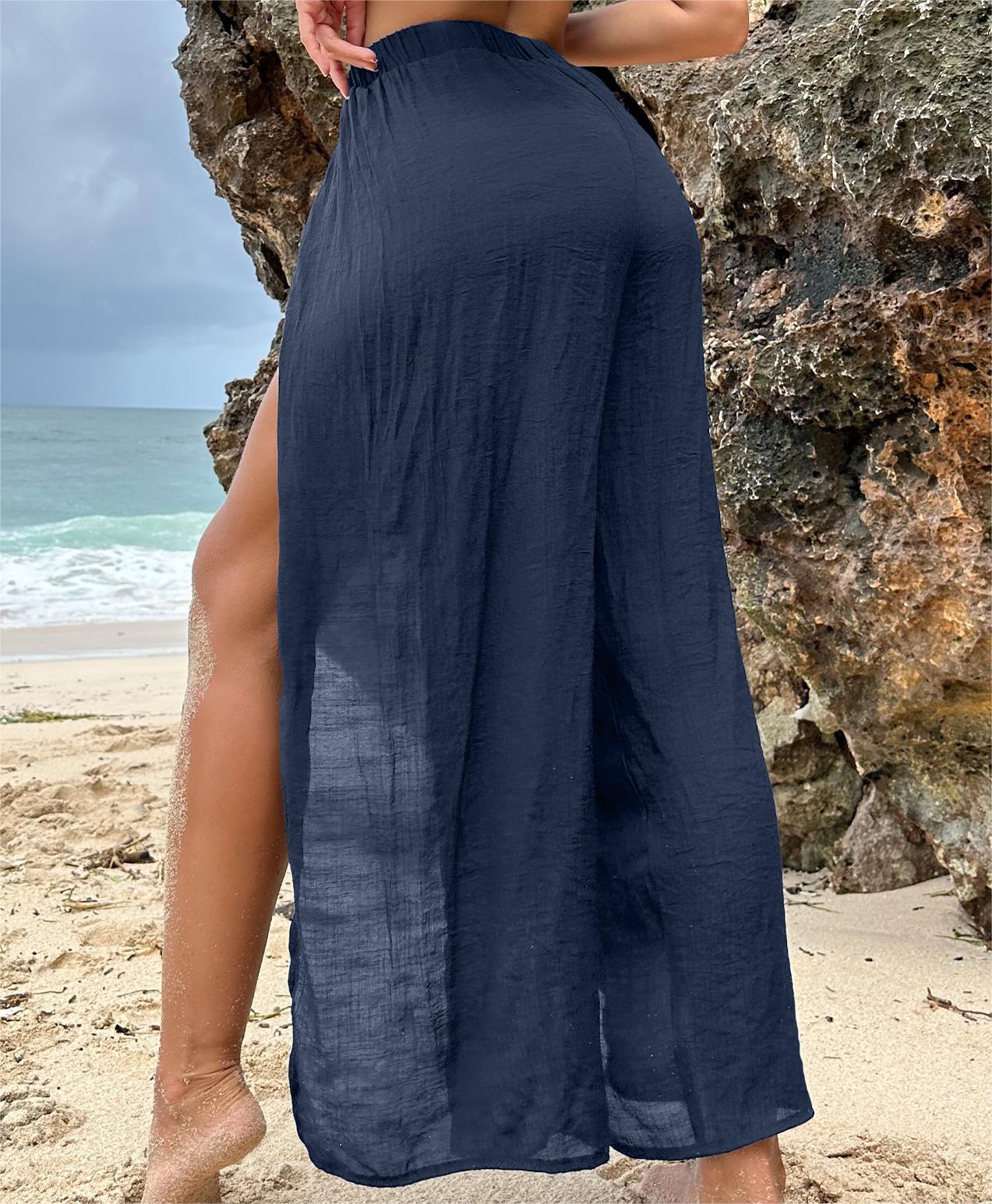 Jupe de plage en mousseline de soie décontractée, résistante au soleil, sexy, pantalon de plage coréen pour vacances