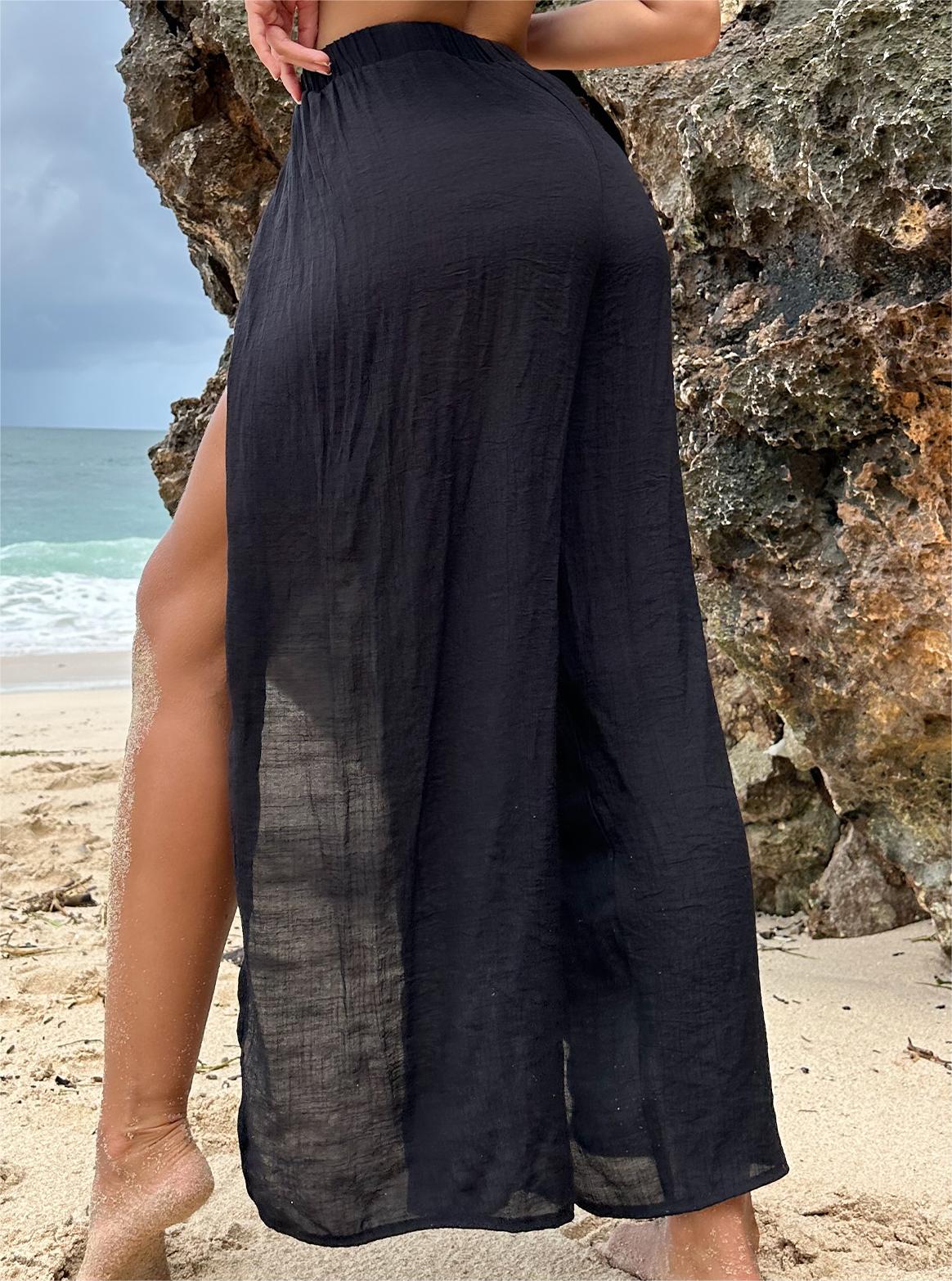 Jupe de plage en mousseline de soie décontractée, résistante au soleil, sexy, pantalon de plage coréen pour vacances
