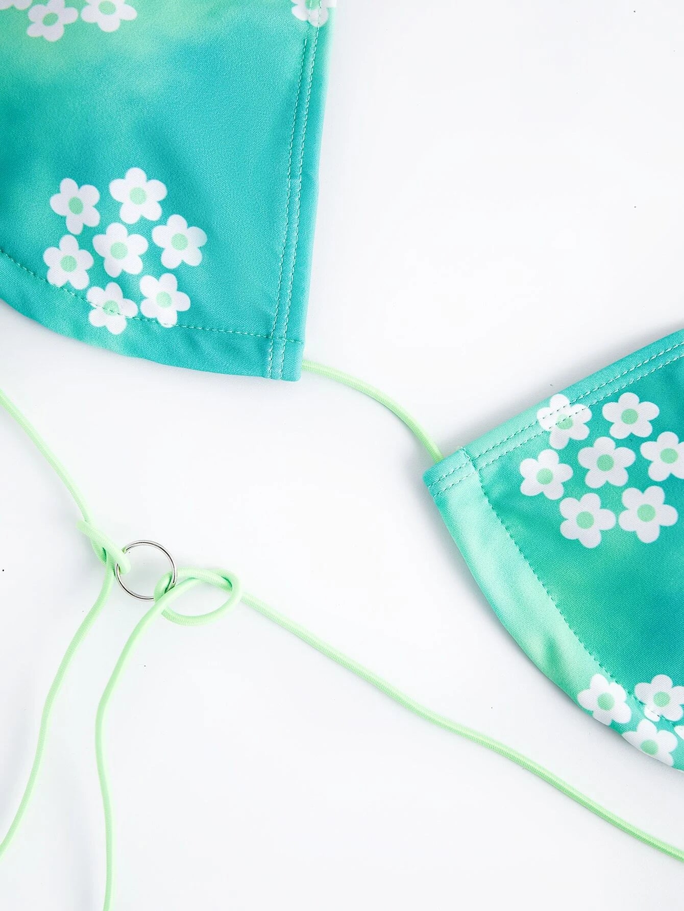 Traje de baño de bikini halter cruzado con estampado floral de Bikinx