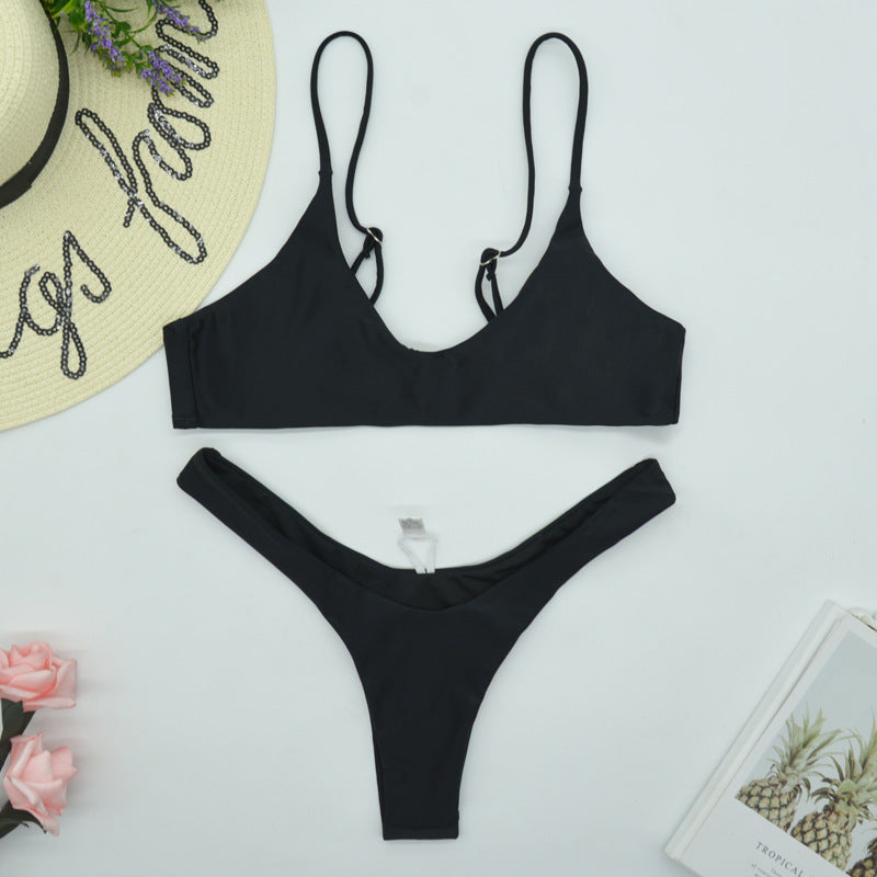 Bikini sexy traje de baño triángulo mujeres traje de baño separado