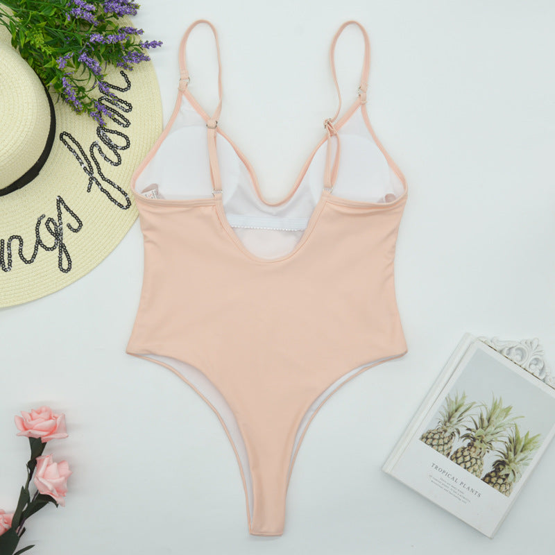 Bikini sexy de una pieza para mujer, traje de baño conservador de nailon Xingcheng