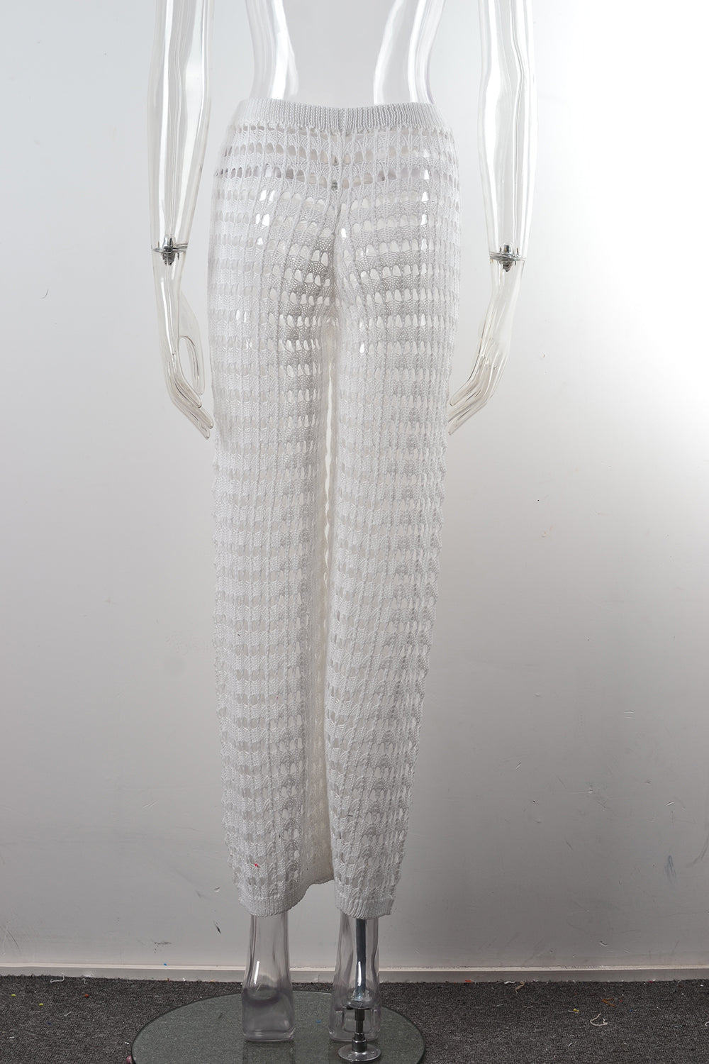 Summer Hollow Out Cutout Beach Pants Knitting Bikini Seaside Pants Beach Trousers