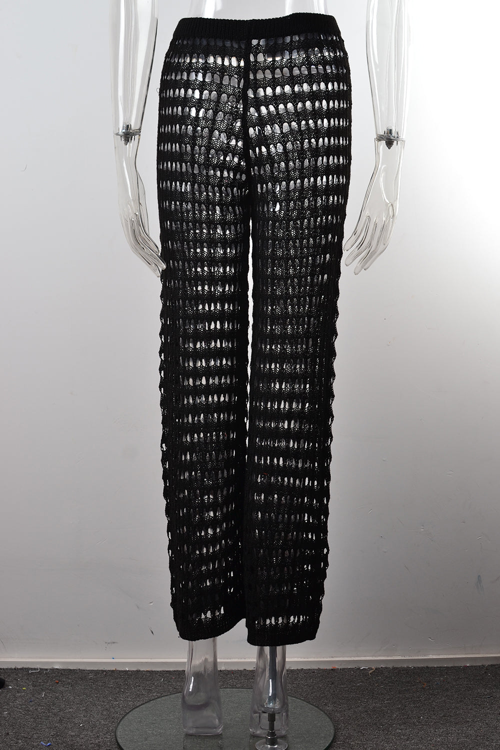 Summer Hollow Out Cutout Beach Pants Knitting Bikini Seaside Pants Beach Trousers