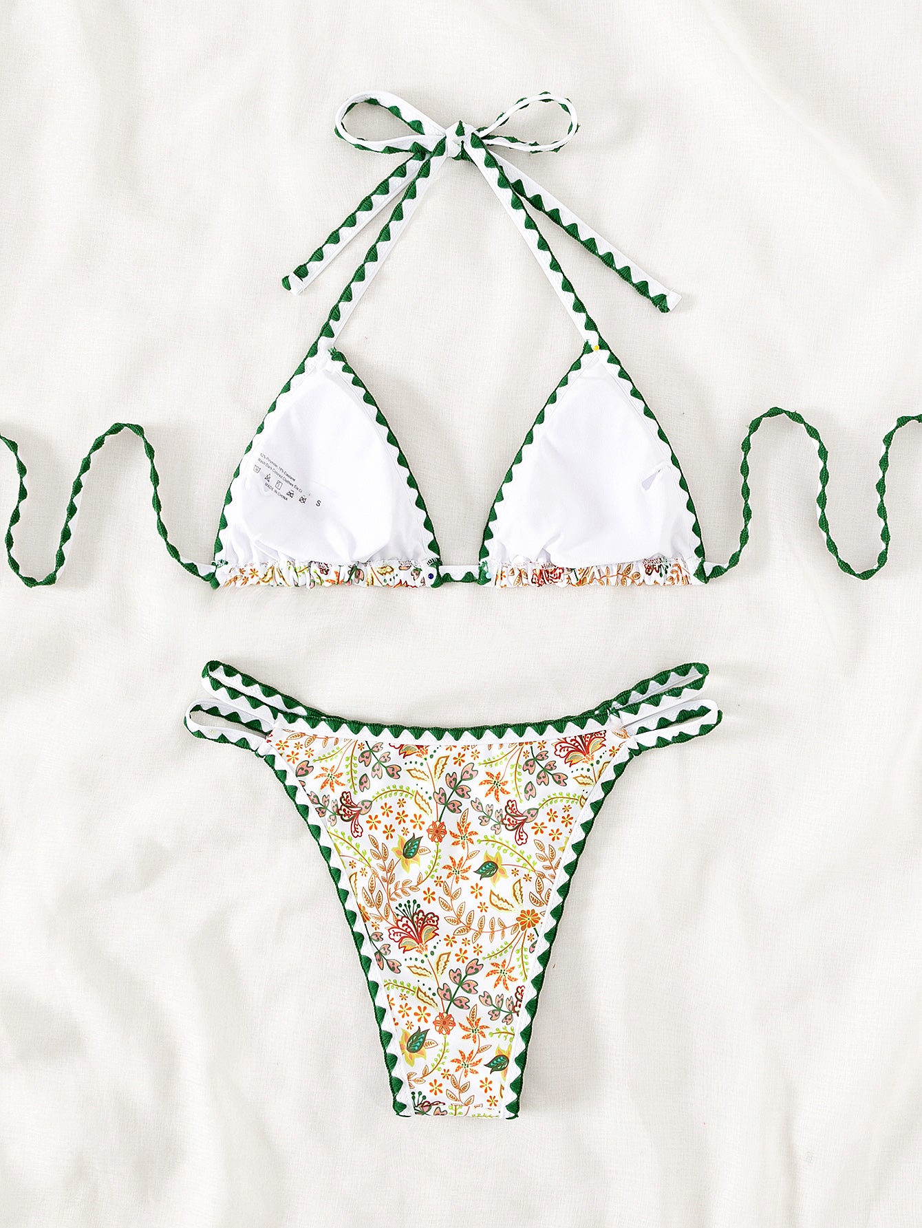 Bikini Sexy Bikini Foreign Order Halterneck Printed Swimsuit Women Swimwear