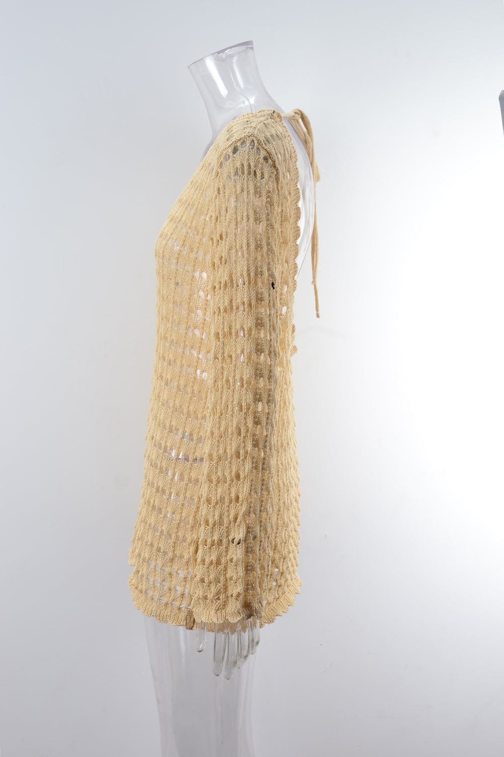 Ropa de verano para mujer, camisa de playa con aberturas, manga larga, traje de baño para vacaciones en la playa, blusa protectora del sol