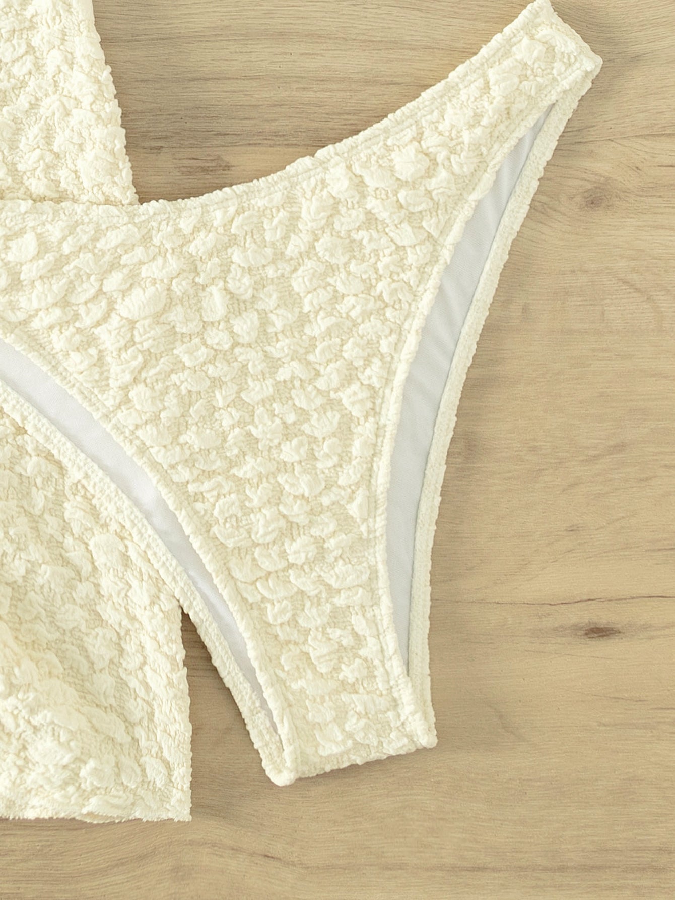 Traje de baño Bikini sexy de tres piezas con tirantes tipo halter Bikini blanco Traje de baño