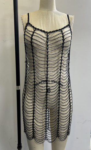 Black Primer Suspender Skirt