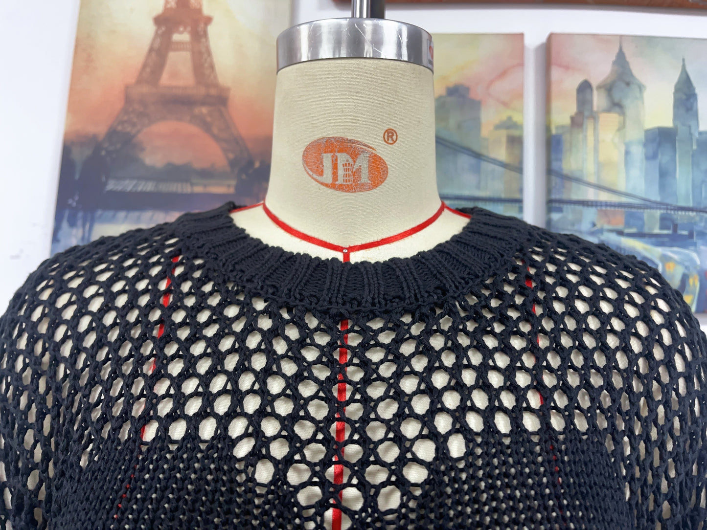 Summer Women Knitwear Round Neck Love Beach Cover Up Vacation Solid Color Women Knitwear