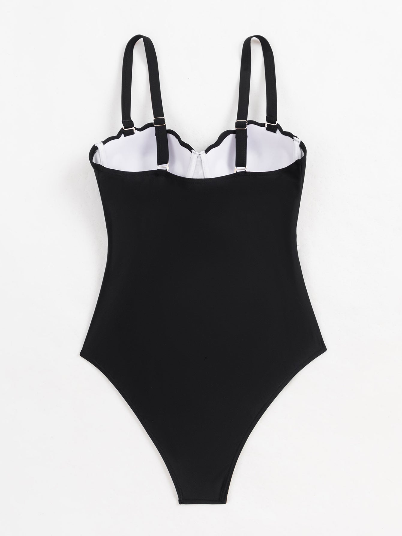 Maillot de bain sexy pour femme, couleur unie, push-up, style siamois