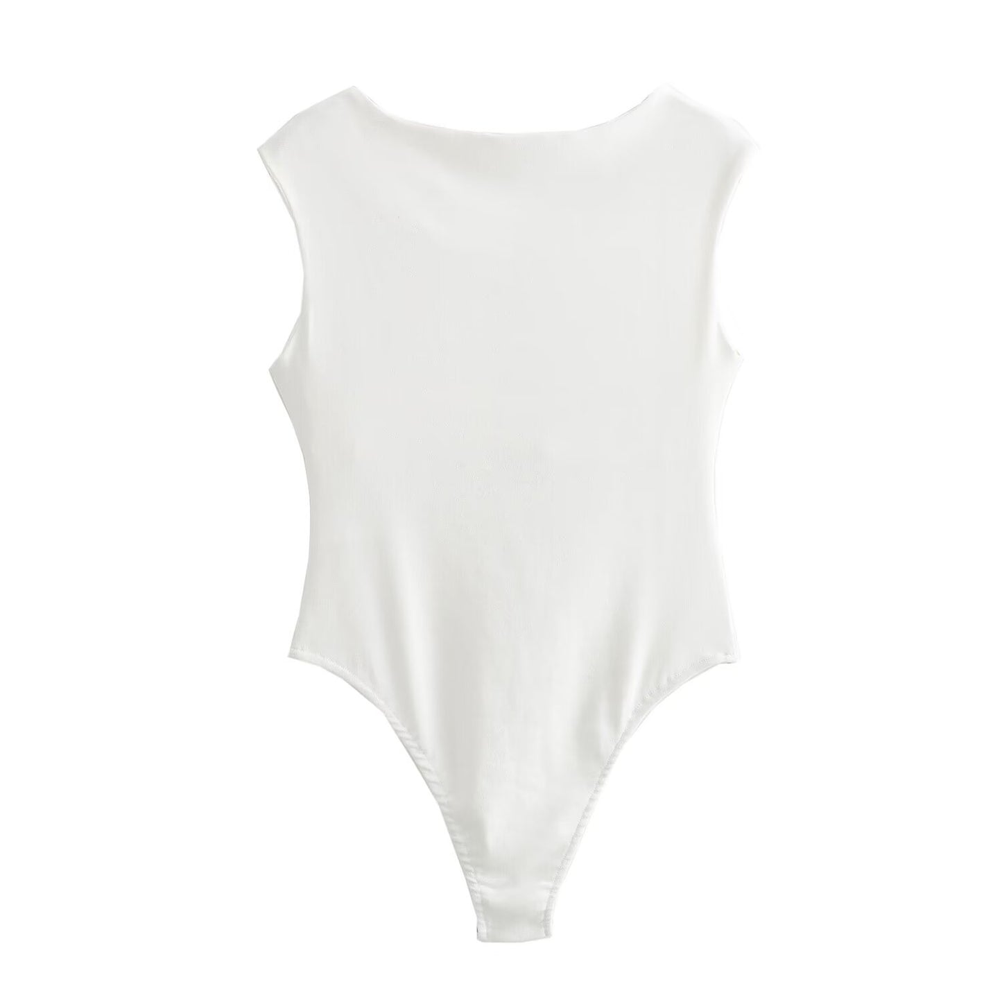 Mono de algodón con cuello barco y mangas sencillas para mujer de primavera