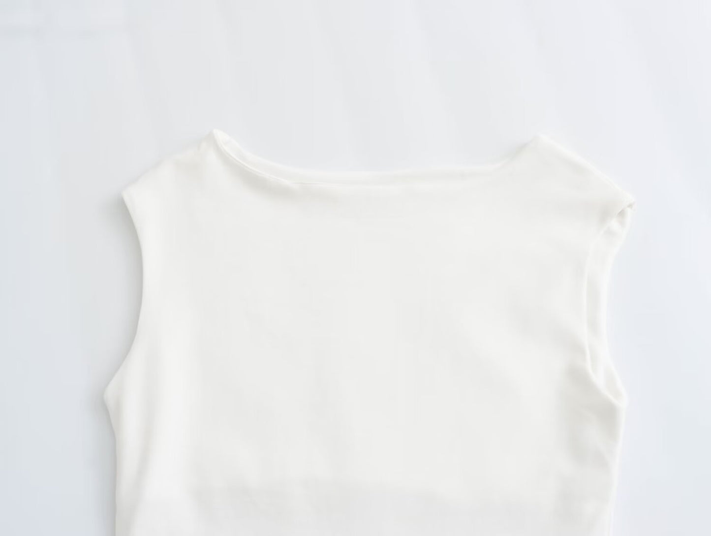Mono de algodón con cuello barco y mangas sencillas para mujer de primavera