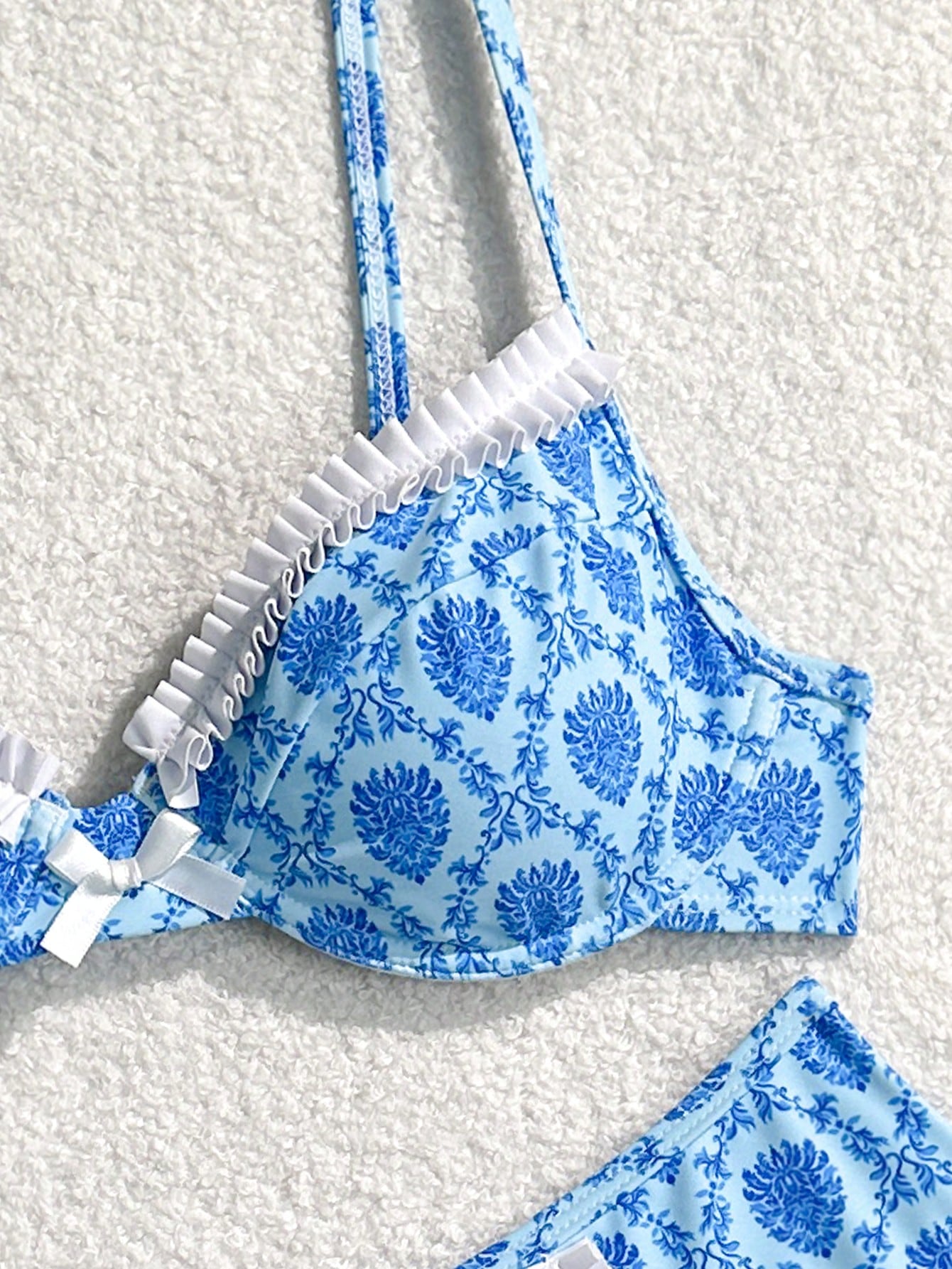 Conjunto de bikini con volantes y estampado floral de Bikinx para mujer para vacaciones