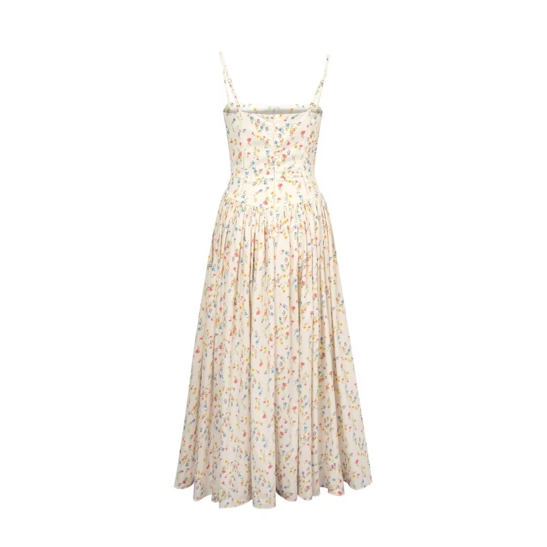 Sexy Cutout Puffy Sling Dress Women Summer French Vacation Dress PullWind