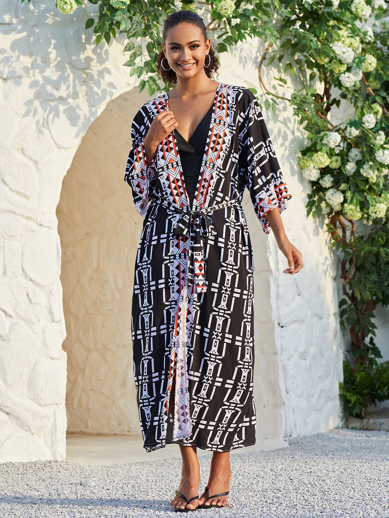 Black and White Plaid Red Edge