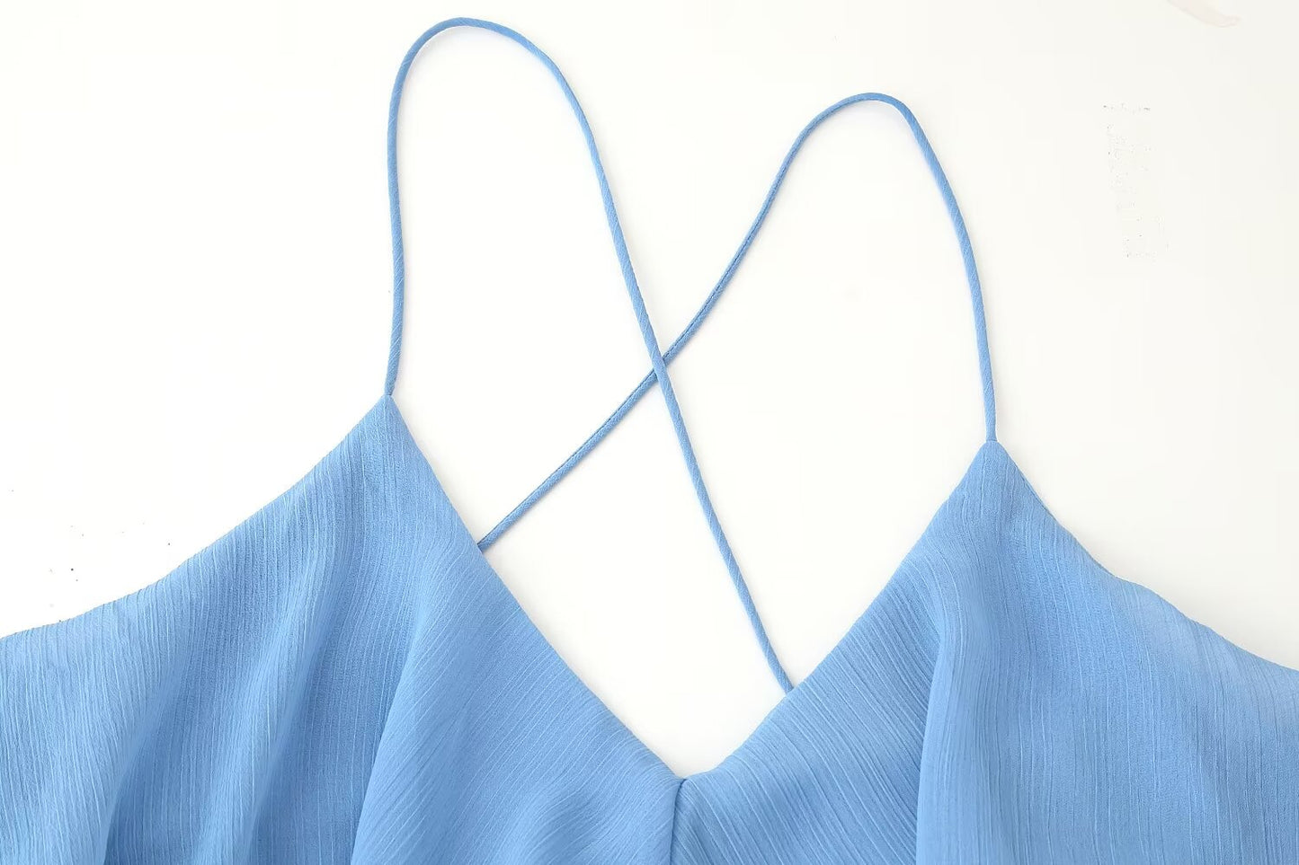 Women Clothing Laminated Decoration Sexy Suspenders Dress
