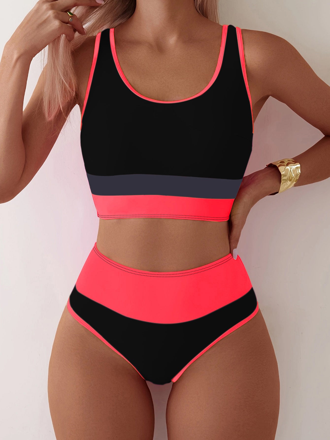 Black Gray Red