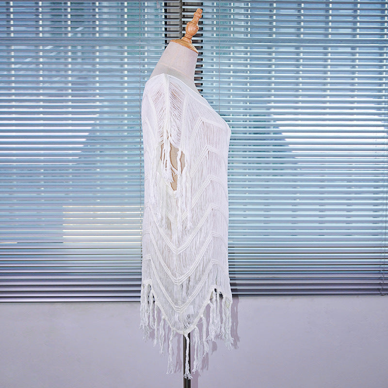 Crochet Knitted Strip Beach Cover-Up Bikini Cover-Up Swimwear Cover-Up Crochet hook