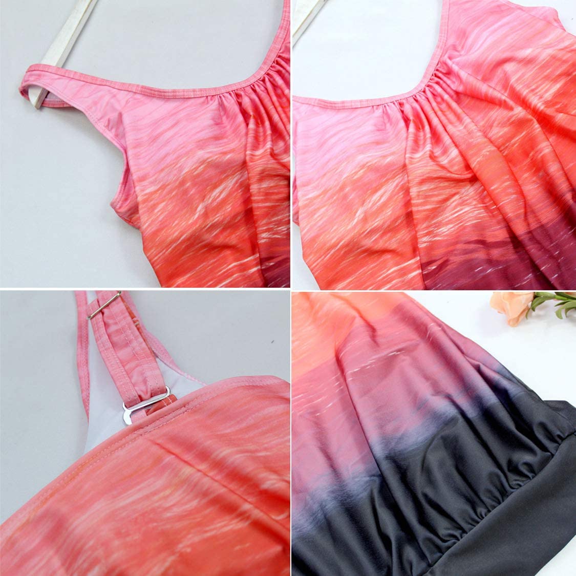 Women Split-Body Swimsuit Plus Size Swimwear Women Two-piece Belly in Bathing Suit tankini