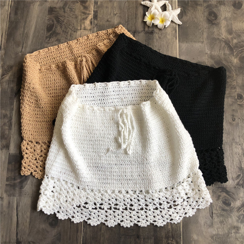 Traje de baño de playa tejido a mano, exportación, falda acampanada, directo de fábrica