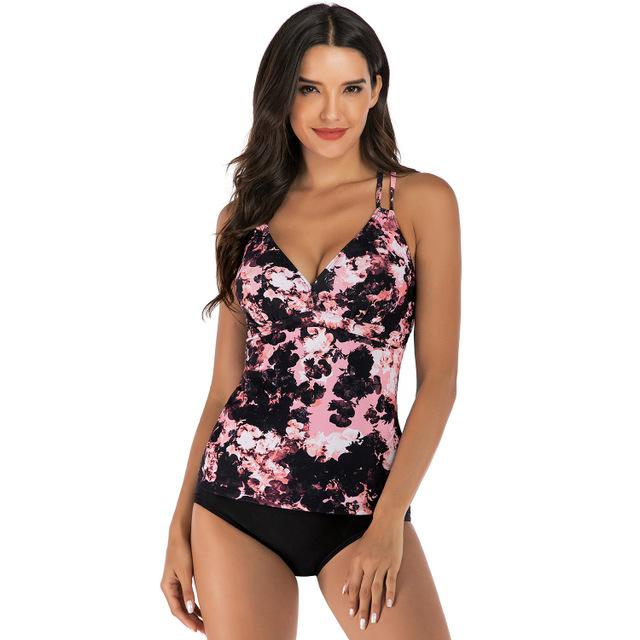 Traje de baño para mujer, sexy, de color sólido, con abertura