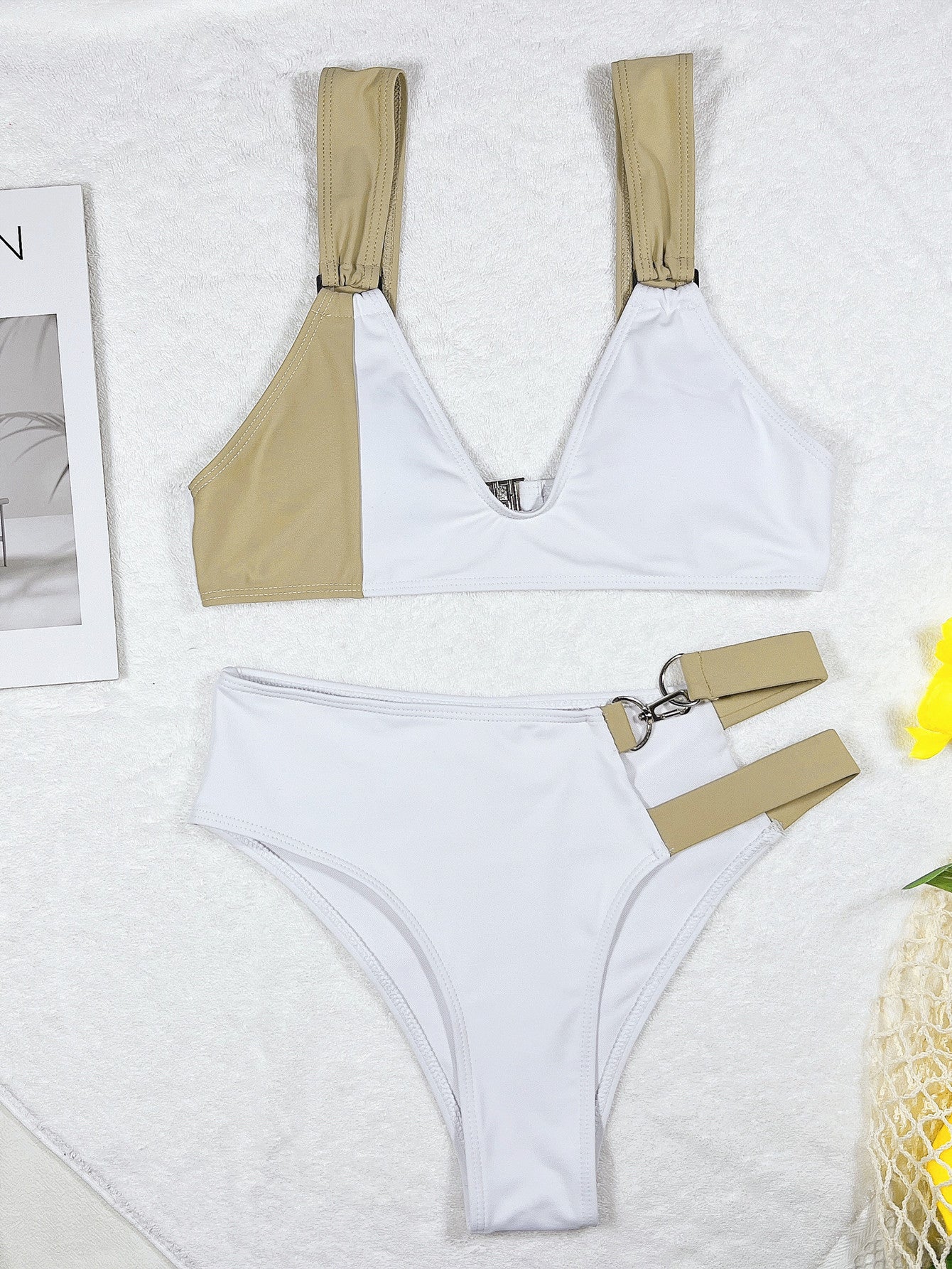 Bikini para mujer, traje de baño separado, bikini blanco sexy