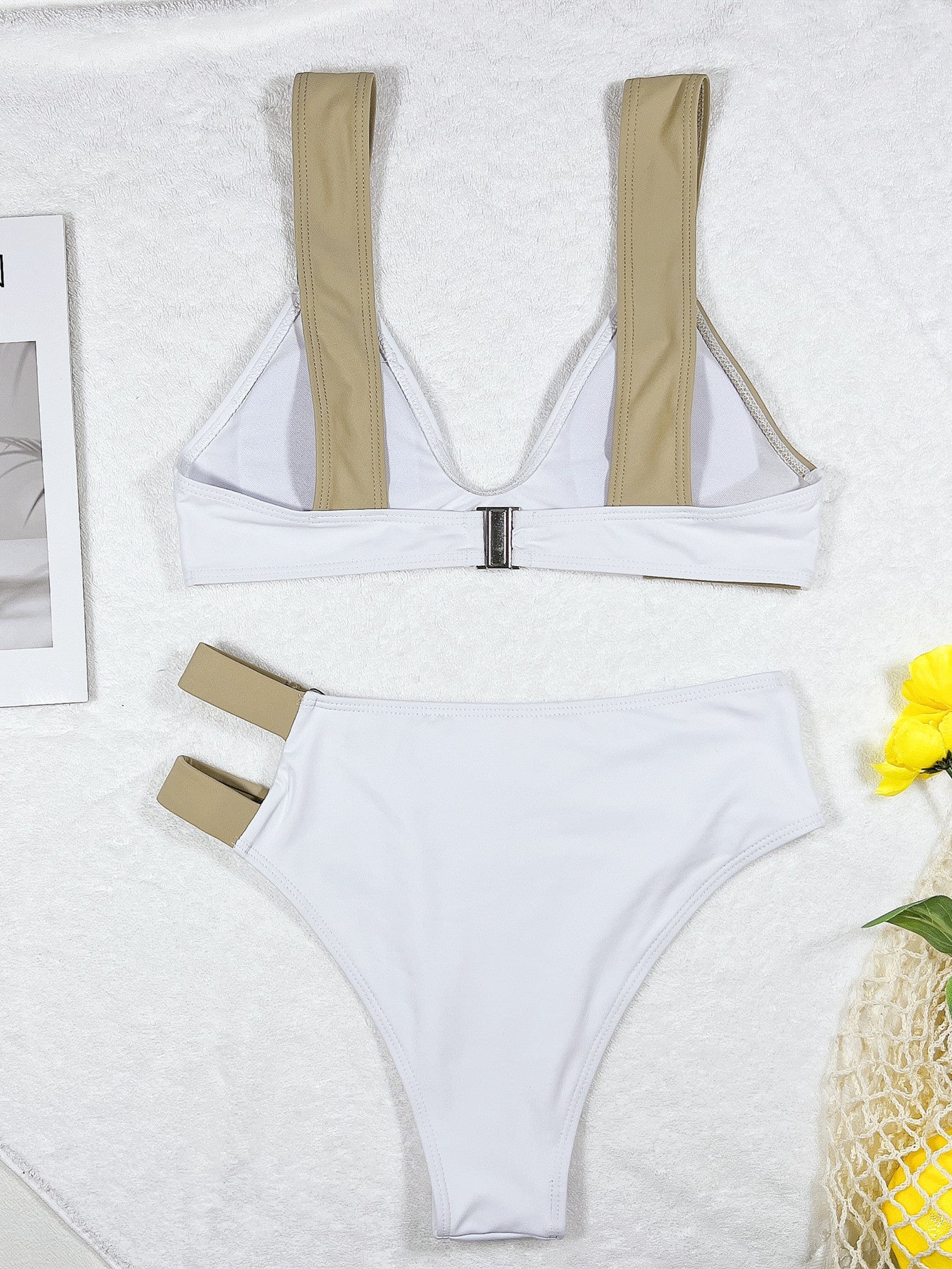 Bikini para mujer, traje de baño separado, bikini blanco sexy