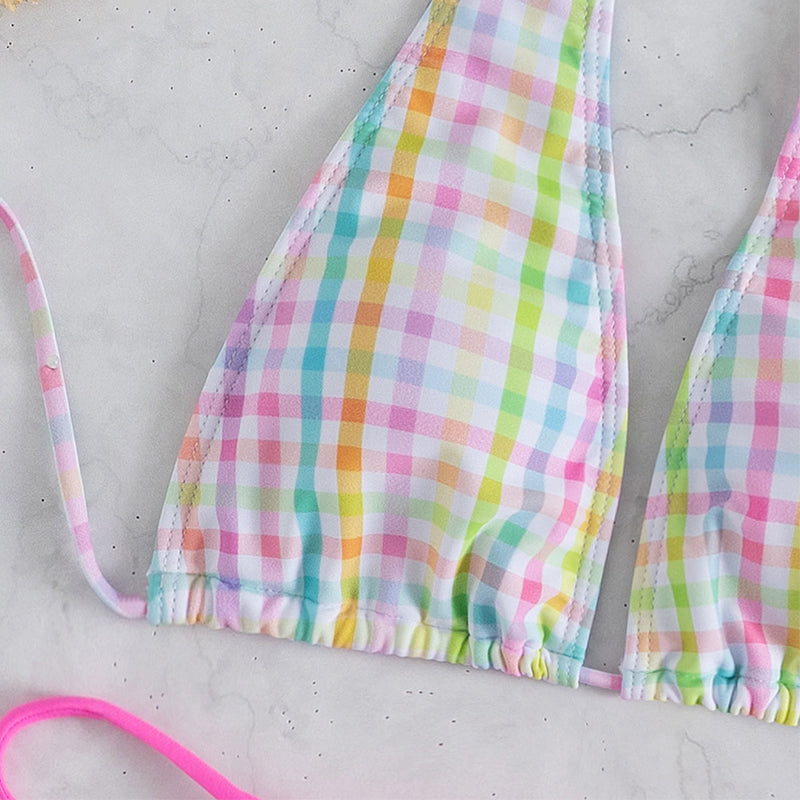 Bikinis Halter Triángulo Trajes de Baño Mujeres Tanga Trajes de Baño Trajes de Baño