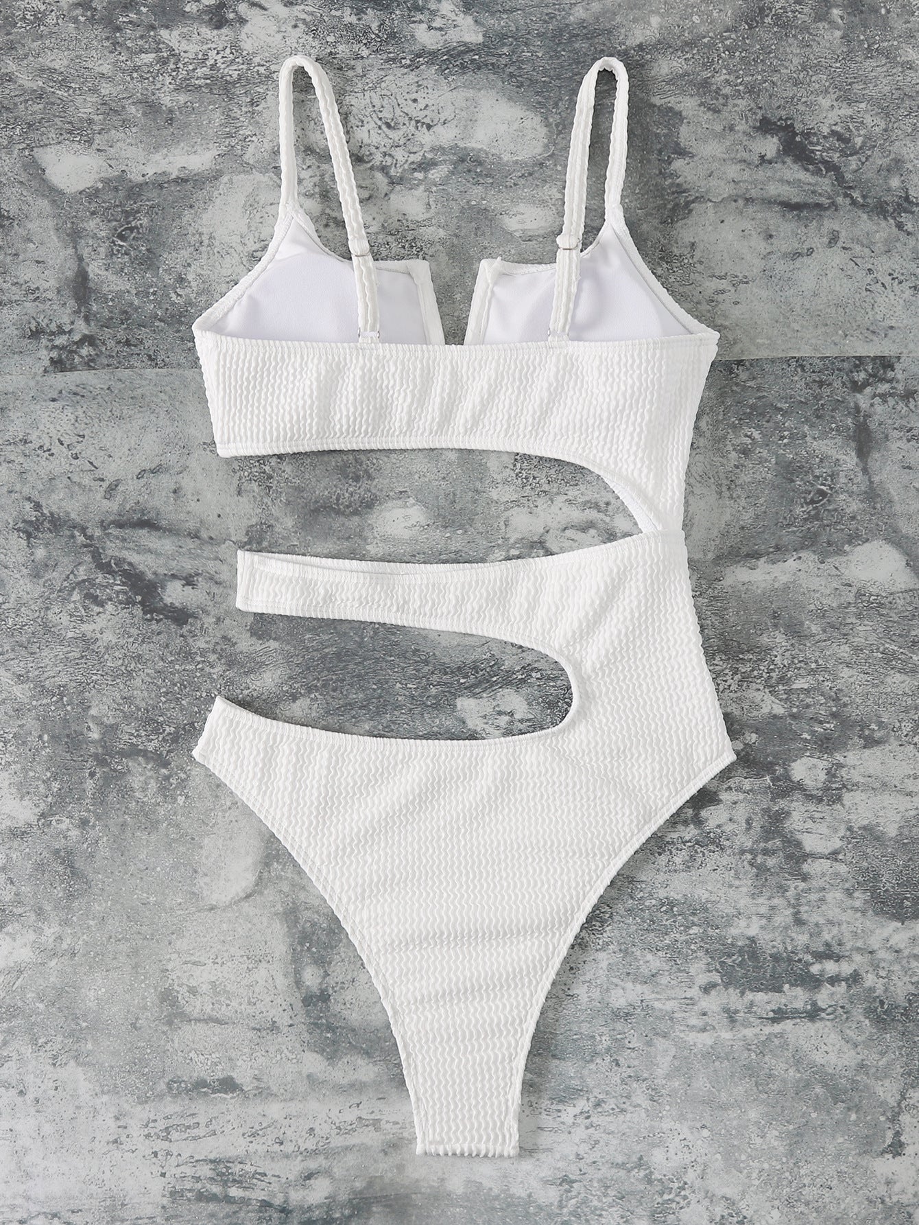 Traje de baño bikini sexy con escote en V y aberturas para mujer