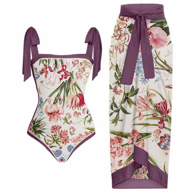 Pink Floral Two-Piece Suit