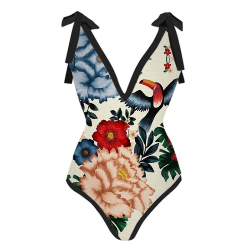 Flamingo Print Swimsuit