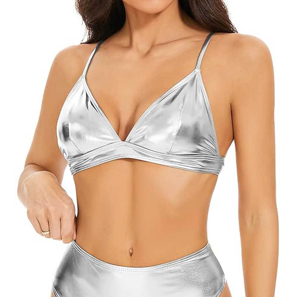 Maillot de bain deux pièces à lacets et bikini fendu