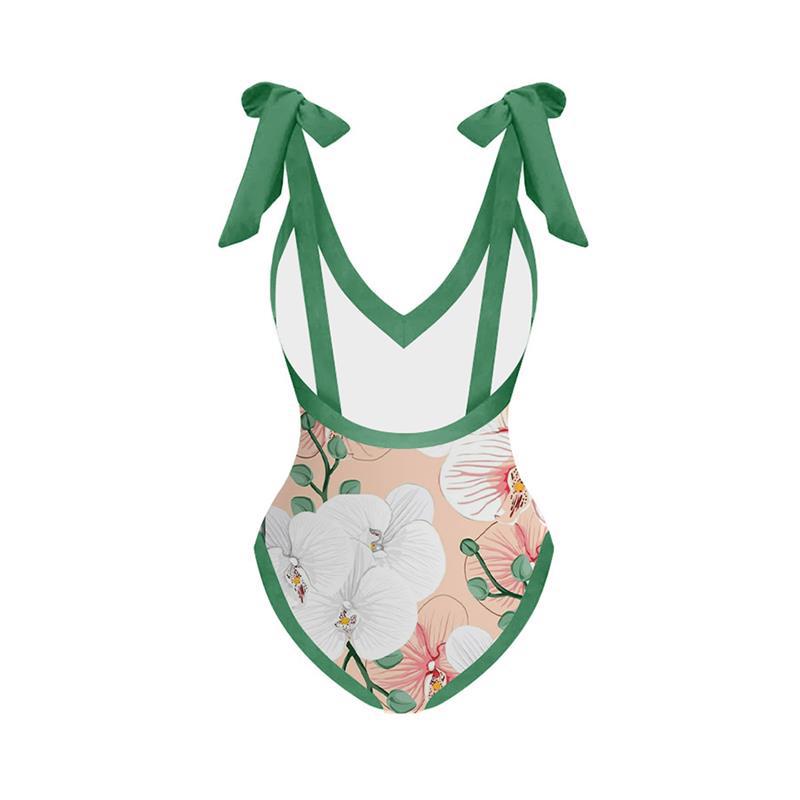 Traje de baño de una pieza de dos piezas para mujer, sexy, sin espalda, de malla, a prueba de sol