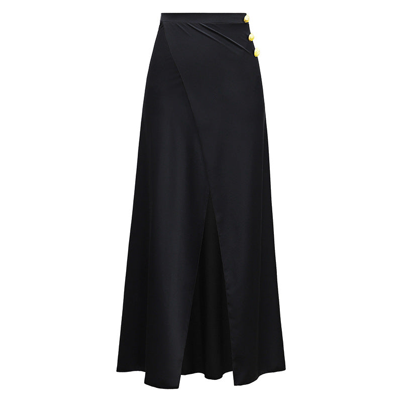 Black Wrap Skirt