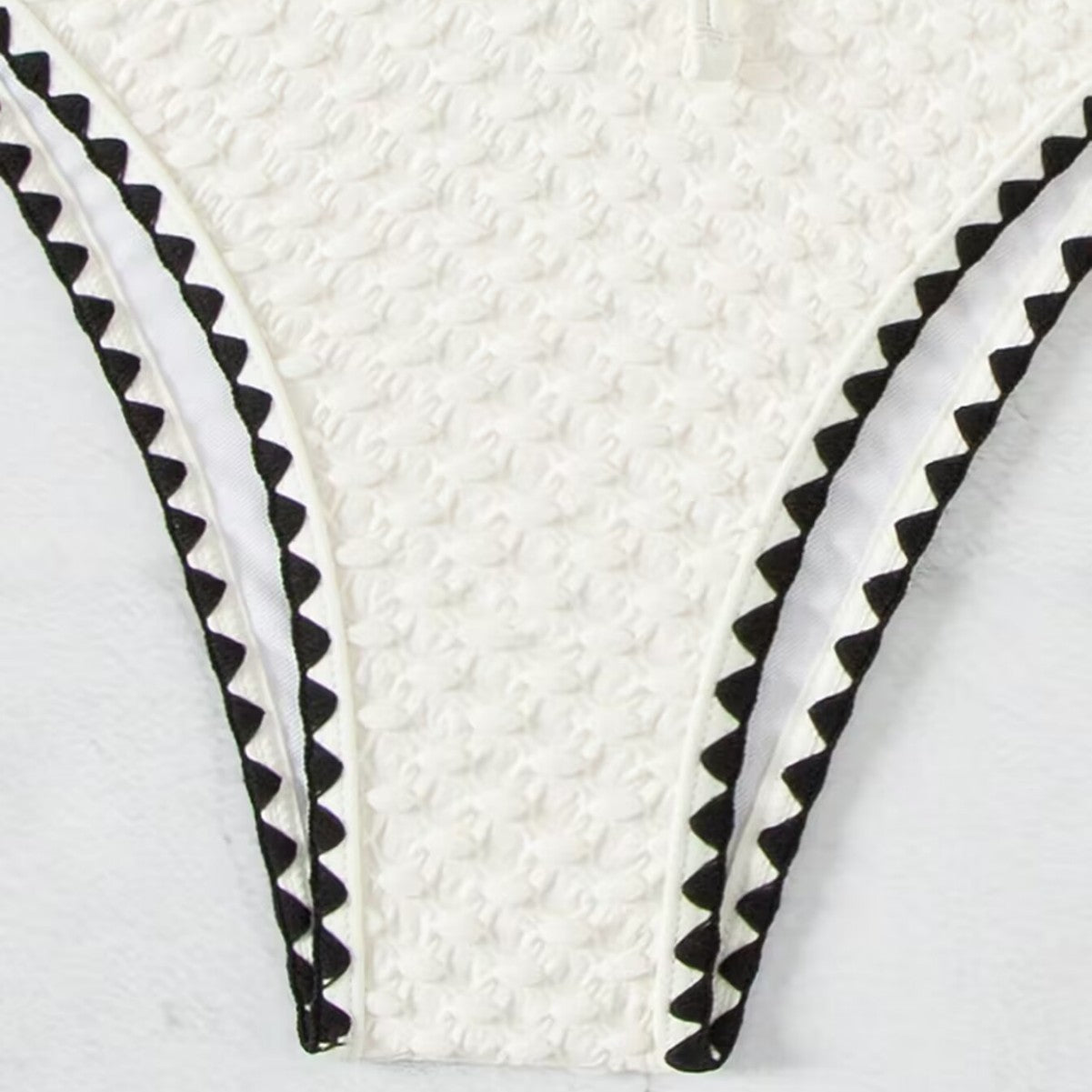 Traje de baño de bikini sexy blanco dividido para mujer, traje de baño de bikini estampado, conjuntos de natación