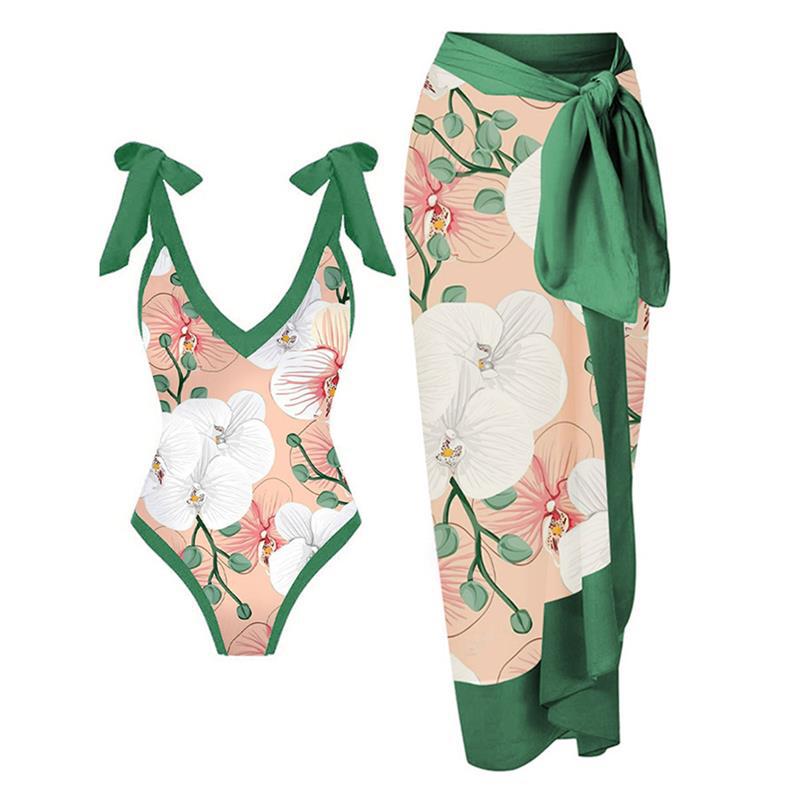 Traje de baño de una pieza de dos piezas para mujer, sexy, sin espalda, de malla, a prueba de sol
