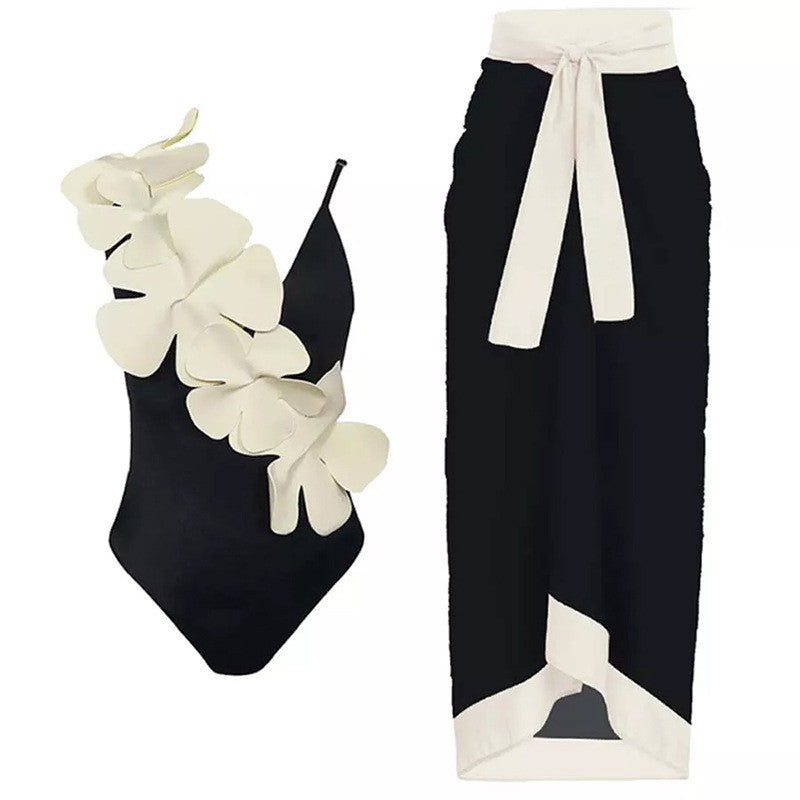 Maillot de bain siamois conservateur couvrant le ventre, jupe sexy dos nu fine, en mousseline de soie, pour femmes, pour la plage