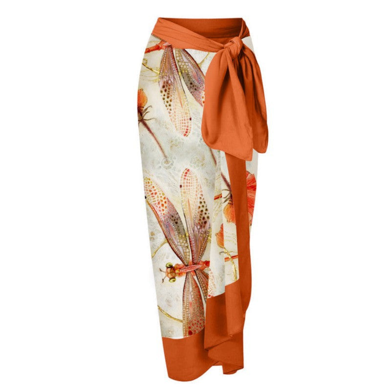 Dragonfly Printed Gauze Skirt