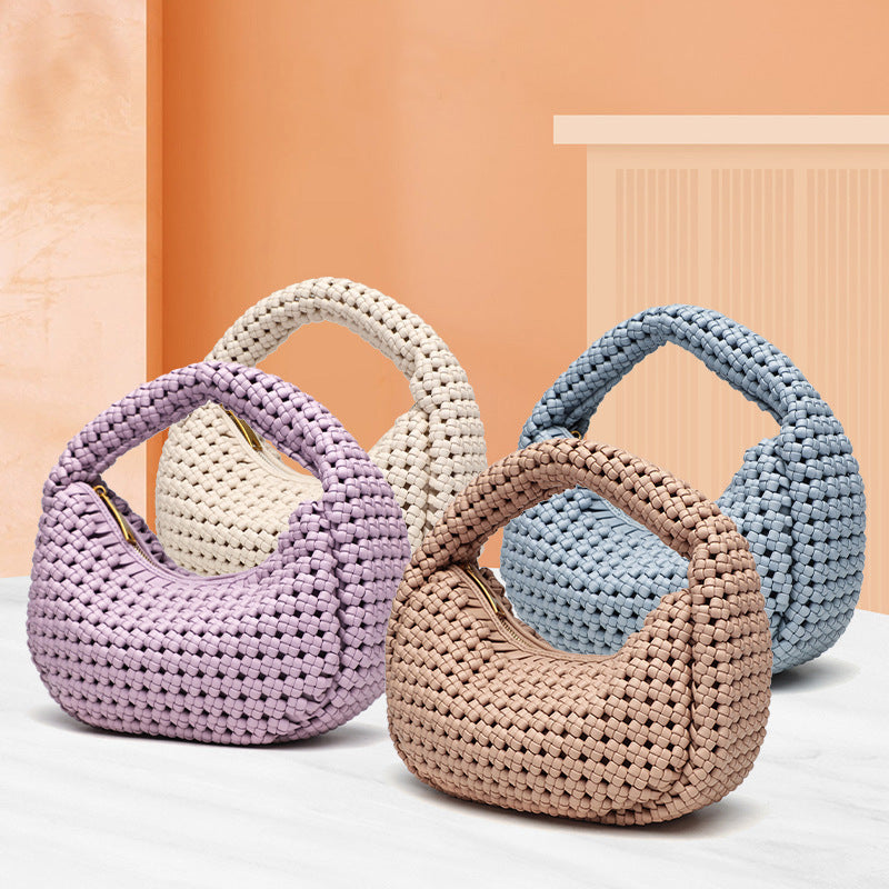 Woven Bag Hand Carrying French Bag Women Underarm Bag Trendy Hand Carrying Bag