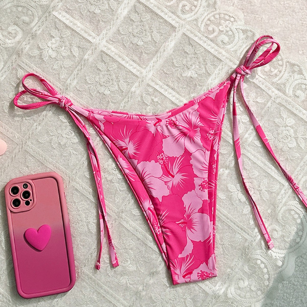 Traje de baño Bikini Tie Dye Sexy Halter con cordones Traje de baño Bikini para mujer