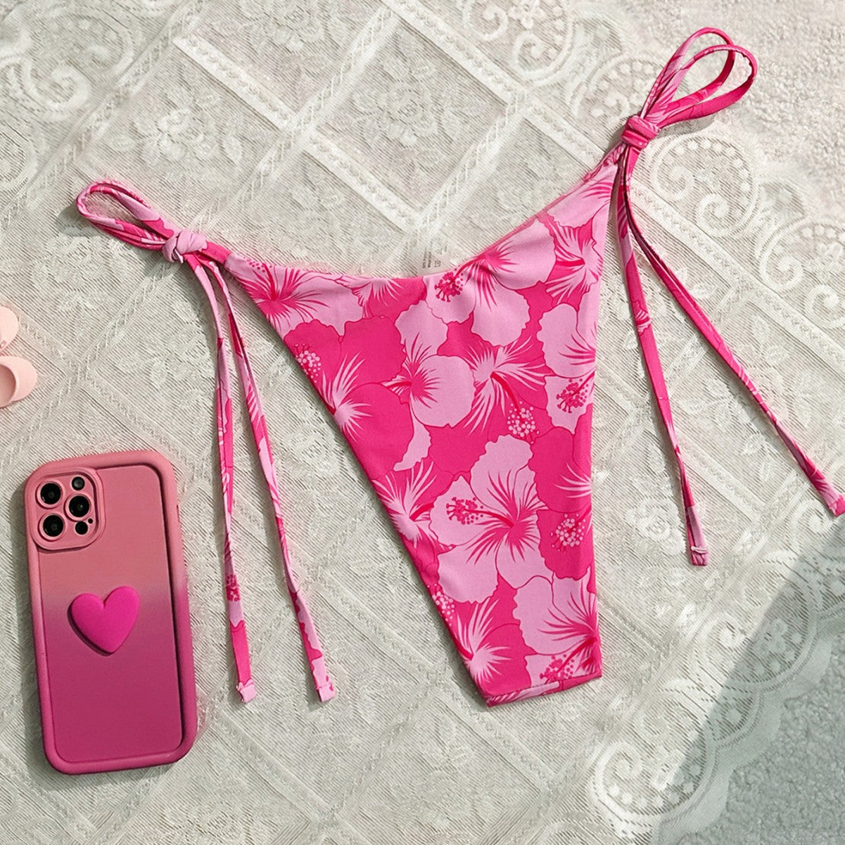 Traje de baño Bikini Tie Dye Sexy Halter con cordones Traje de baño Bikini para mujer