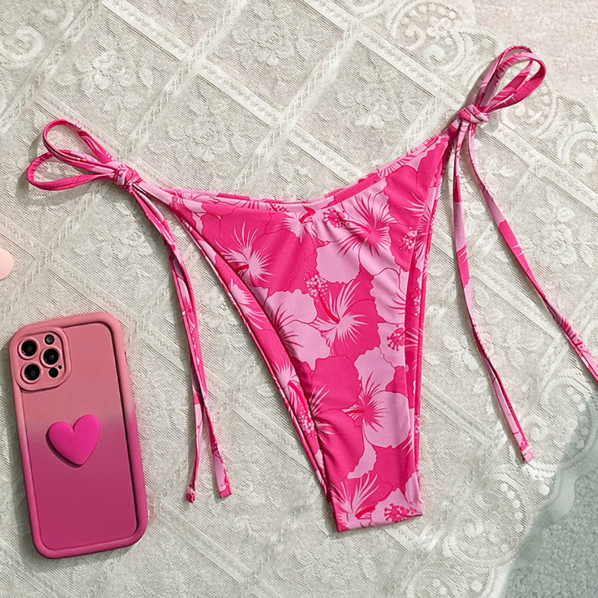 Traje de baño Bikini Tie Dye Sexy Halter con cordones Traje de baño Bikini para mujer