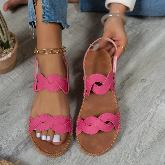 Women Platform Lightweight Women Sandals Velcro Soft Bottom Beach Slippers