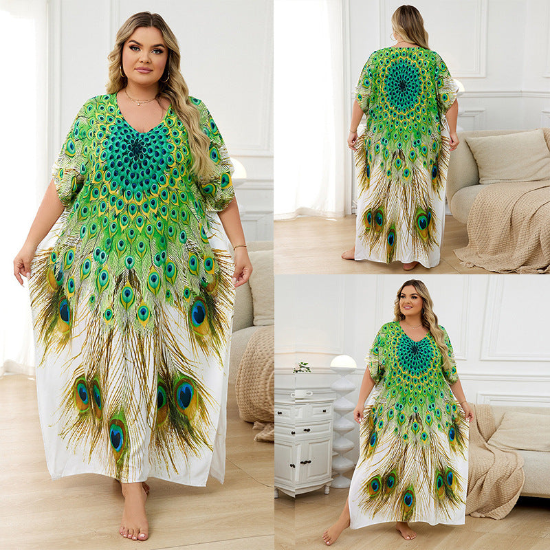 Green Peacock Feather