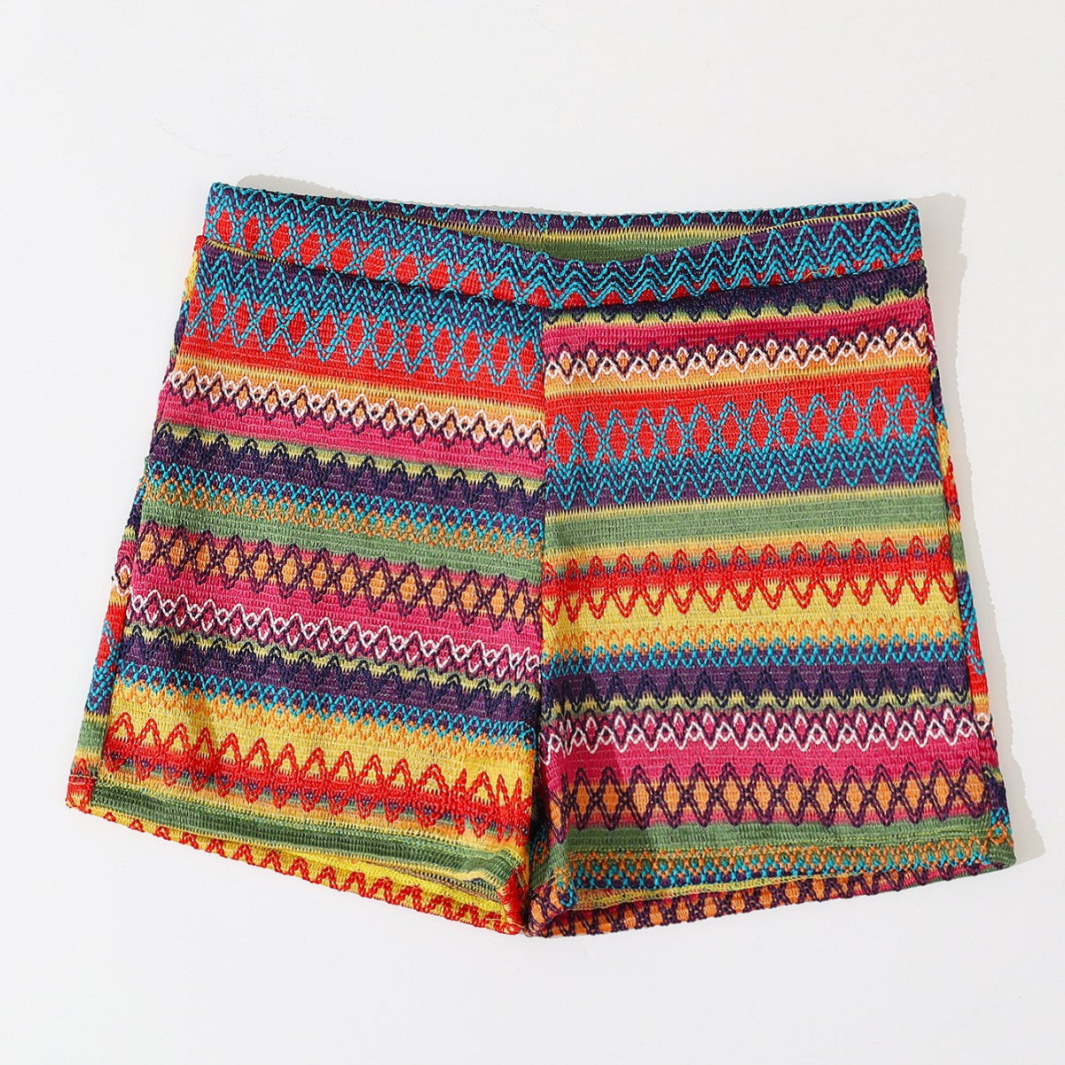 Bañador tipo bóxer para mujer, bikini sexy de punto de color, pantalones cortos de playa